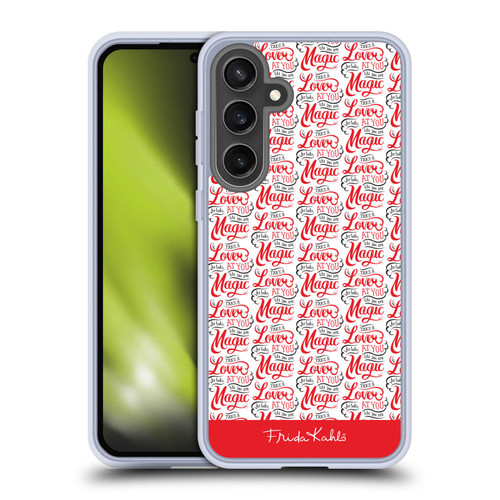 Frida Kahlo Typography Lover Red Soft Gel Case for Samsung Galaxy S24 FE & MagSafe