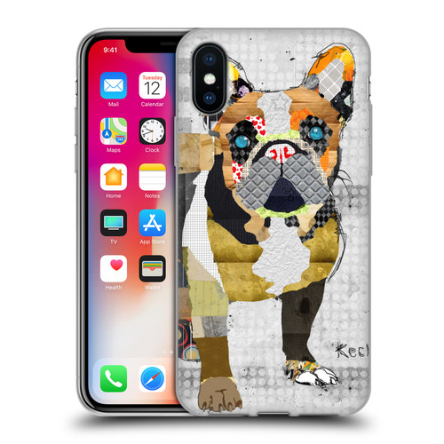 Michel Keck Dogs 4 French Bulldog Soft Gel Case for Apple iPhone X / iPhone XS