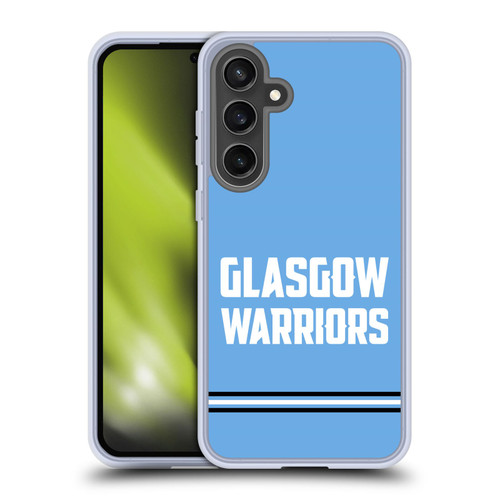 Glasgow Warriors Logo Text Type Blue Soft Gel Case for Samsung Galaxy S24 FE & MagSafe