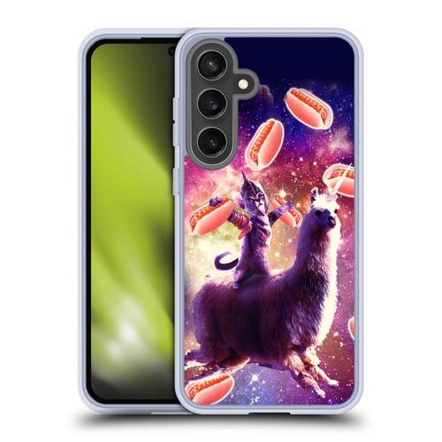 Random Galaxy Space Llama Hotdog Cat Warrior Soft Gel Case for Samsung Galaxy S24 FE & MagSafe