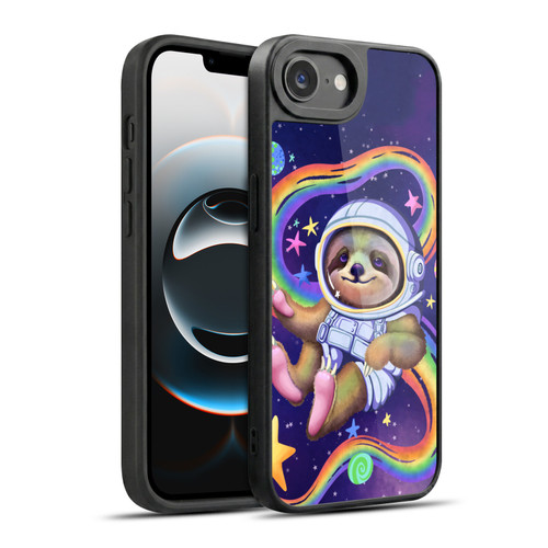 Carla Morrow Rainbow Animals Sloth Wearing A Space Suit Gel Armour Case For Apple iPhone 16e / Apple iPhone 17e