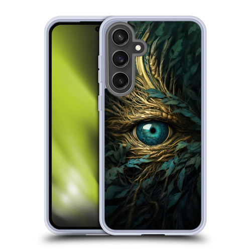 LebensArt Mix Art Bright Teal Dragon Eye Soft Gel Case for Samsung Galaxy S24 FE & MagSafe