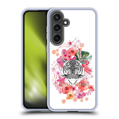 Monika Strigel Animals And Flowers Tiger Soft Gel Case for Samsung Galaxy S24 FE & MagSafe