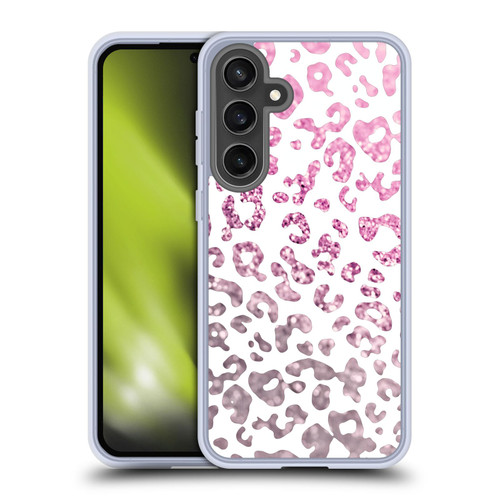 Monika Strigel Animal Print Glitter Pink Soft Gel Case for Samsung Galaxy S24 FE & MagSafe