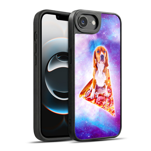 Random Galaxy Space Pizza Ride Blue Galaxy Dog Gel Armour Case For Apple iPhone 16e / Apple iPhone 17e