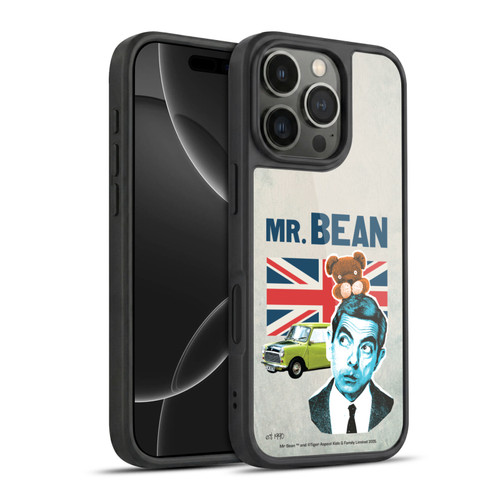 Mr. Bean London Art With Teddy Gel Armour Case For Apple iPhone 16 Pro