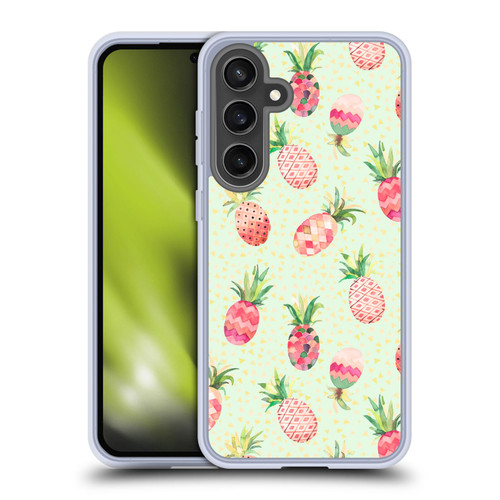 Ninola Mix Patterns Pineapple Lime Soft Gel Case for Samsung Galaxy S24 FE & MagSafe
