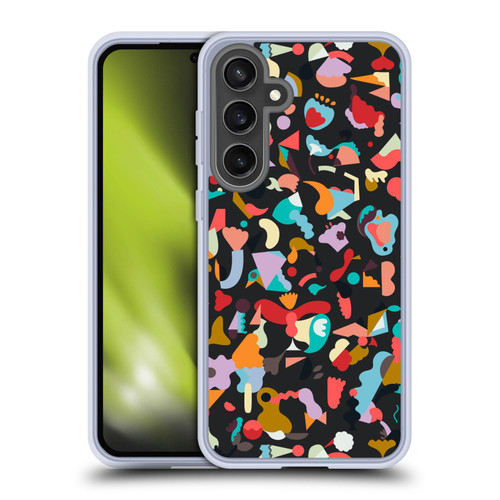 Ninola Patterns Imaginary Geo Animals Black Soft Gel Case for Samsung Galaxy S24 FE & MagSafe