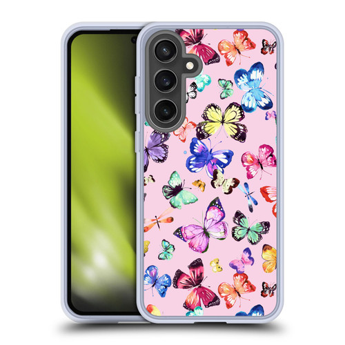 Ninola Patterns 4 Butterflies Multi Pink Soft Gel Case for Samsung Galaxy S24 FE & MagSafe