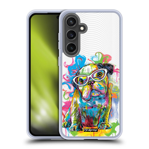 P.D. Moreno Drip Art Cats And Dogs Bulldog Soft Gel Case for Samsung Galaxy S24 FE & MagSafe