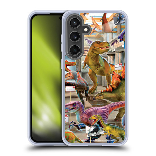 P.D. Moreno Dinosaur Scene Museum Soft Gel Case for Samsung Galaxy S24 FE & MagSafe