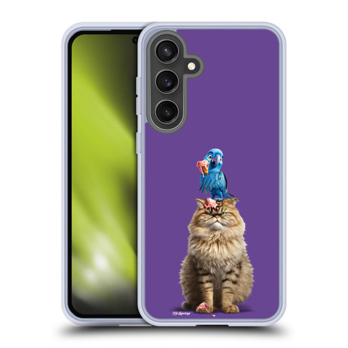 P.D. Moreno Furry Fun Artwork Cat And Parrot Soft Gel Case for Samsung Galaxy S24 FE & MagSafe