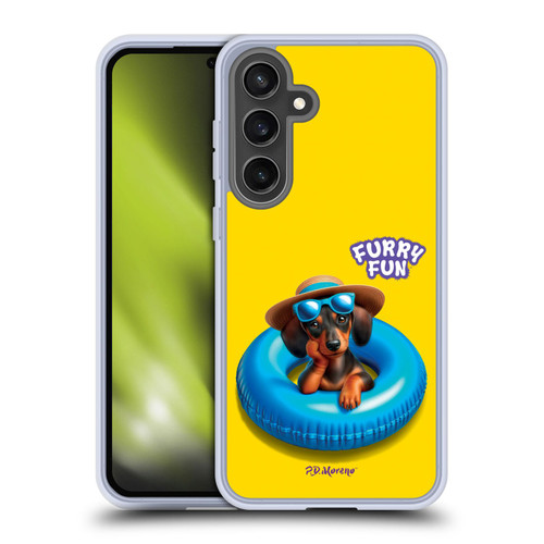 P.D. Moreno Furry Fun Artwork Dachshund Soft Gel Case for Samsung Galaxy S24 FE & MagSafe
