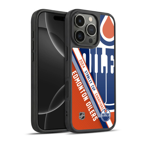 NHL 2024 Stanley Cup Champions Edmonton Oilers Oversized Gel Armour Case For Apple iPhone 16 Pro