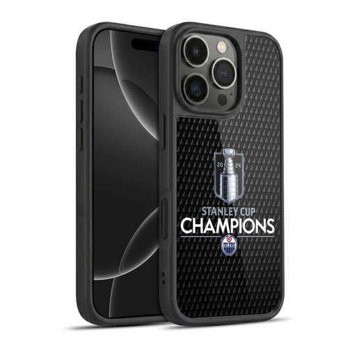 NHL 2024 Stanley Cup Champions Edmonton Oilers Puck Pattern Gel Armour Case For Apple iPhone 16 Pro