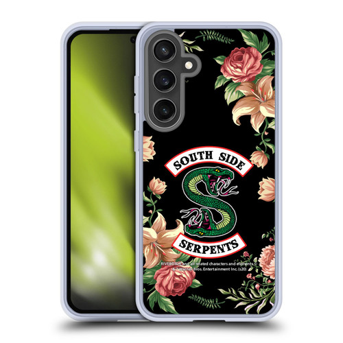 Riverdale South Side Serpents Floral Print Logo Soft Gel Case for Samsung Galaxy S24 FE & MagSafe
