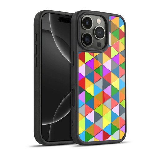 PLdesign Geometric Colourful Triangle Gel Armour Case For Apple iPhone 16 Pro