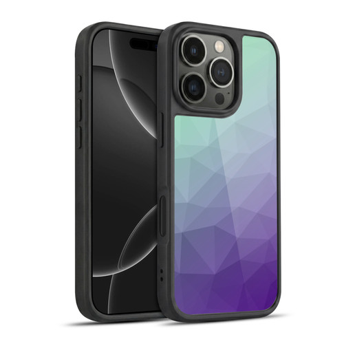 PLdesign Geometric Purple Green Ombre Gel Armour Case For Apple iPhone 16 Pro