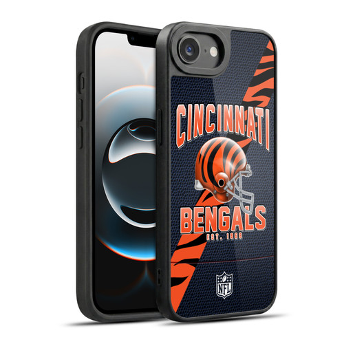 NFL Cincinnati Bengals Logo Art Football Stripes Gel Armour Case For Apple iPhone 16e / Apple iPhone 17e