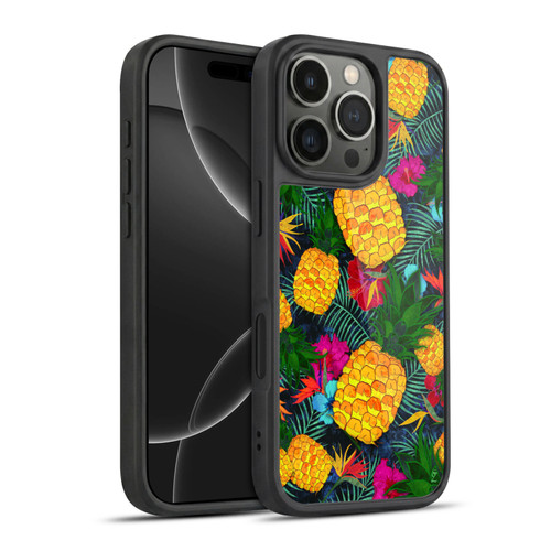 Suzan Lind Colours & Patterns Tropical Pineapple Gel Armour Case For Apple iPhone 16 Pro