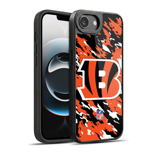 NFL Cincinnati Bengals Logo Camou Gel Armour Case For Apple iPhone 16e / Apple iPhone 17e
