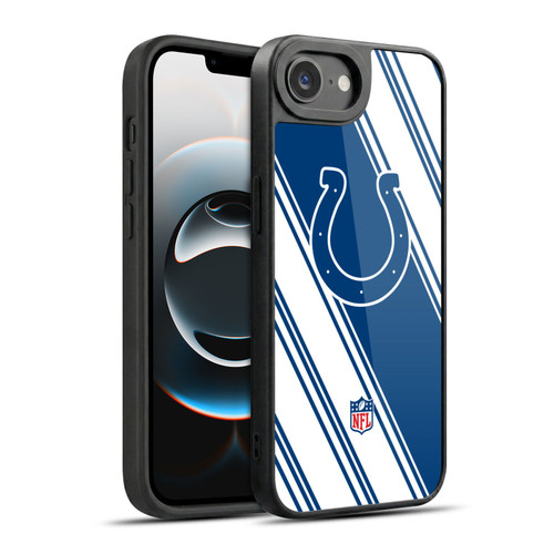 NFL Indianapolis Colts Artwork Stripes Gel Armour Case For Apple iPhone 16e / Apple iPhone 17e