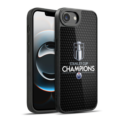 NHL 2024 Stanley Cup Champions Edmonton Oilers Puck Pattern Gel Armour Case For Apple iPhone 16e / Apple iPhone 17e