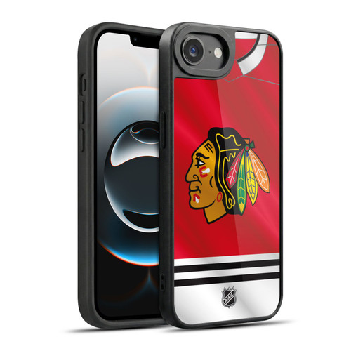 NHL Chicago Blackhawks Jersey Gel Armour Case For Apple iPhone 16e / Apple iPhone 17e