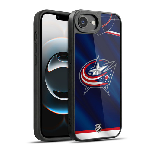 NHL Columbus Blue Jackets Jersey Gel Armour Case For Apple iPhone 16e / Apple iPhone 17e
