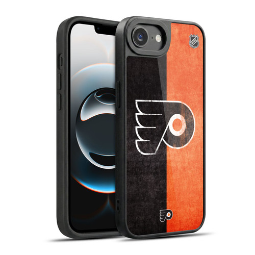 NHL Philadelphia Flyers Half Distressed Gel Armour Case For Apple iPhone 16e / Apple iPhone 17e
