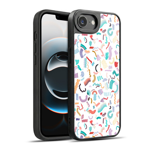 Ninola Patterns Cute Curly Shapes White Gel Armour Case For Apple iPhone 16e / Apple iPhone 17e