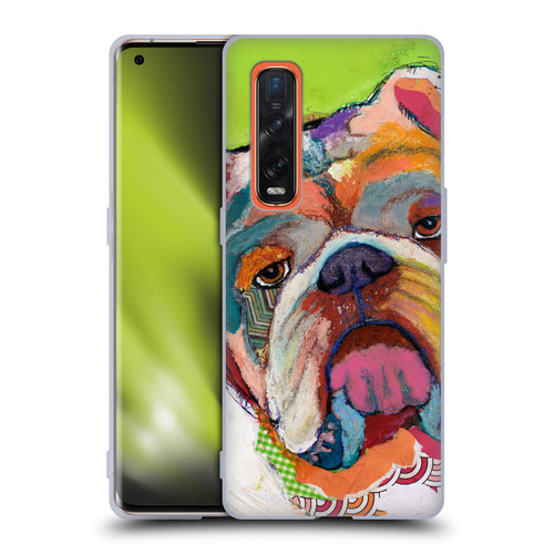 Michel Keck Dogs Bulldog Soft Gel Case for OPPO Find X2 Pro 5G