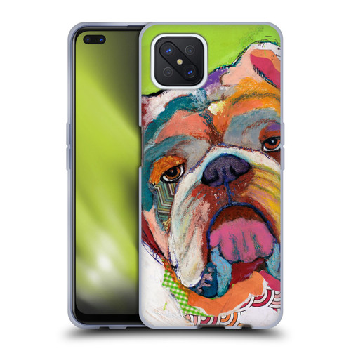 Michel Keck Dogs Bulldog Soft Gel Case for OPPO Reno4 Z 5G