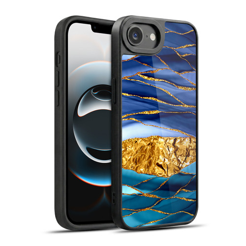 UtArt Dark Night Marble Golden Seas Gel Armour Case For Apple iPhone 16e / Apple iPhone 17e