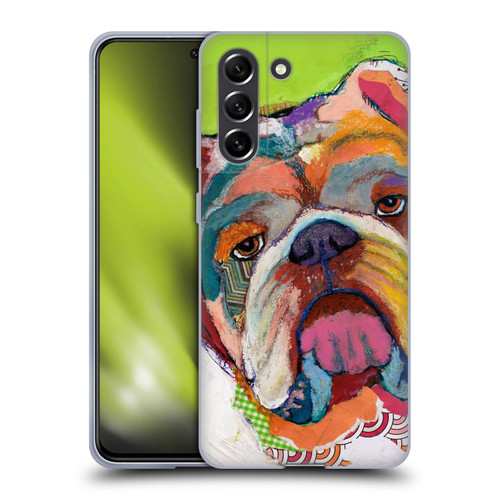 Michel Keck Dogs Bulldog Soft Gel Case for Samsung Galaxy S21 FE 5G