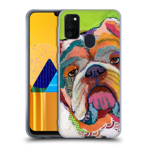Michel Keck Dogs Bulldog Soft Gel Case for Samsung Galaxy M30s (2019)/M21 (2020)