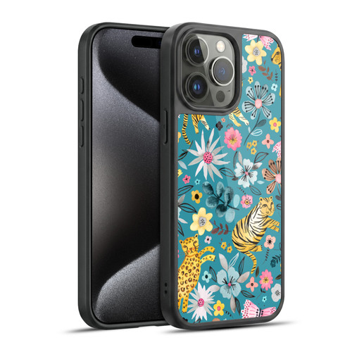 Ninola Botanical Patterns Tigers Flowers Gel Armour Case For Apple iPhone 15 Pro Max