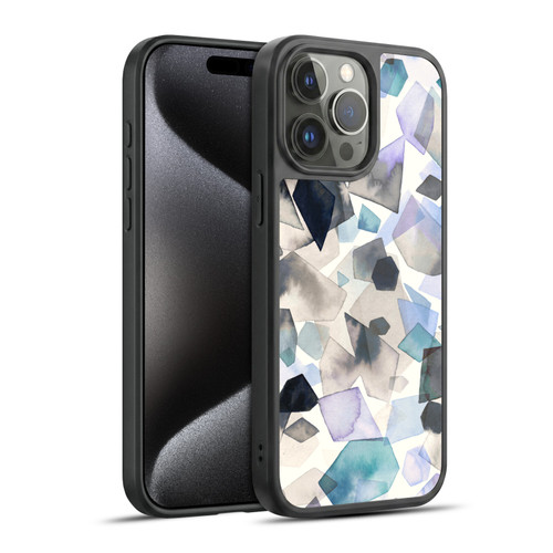 Ninola Pattern Abstract Crystals Blue Gel Armour Case For Apple iPhone 15 Pro Max