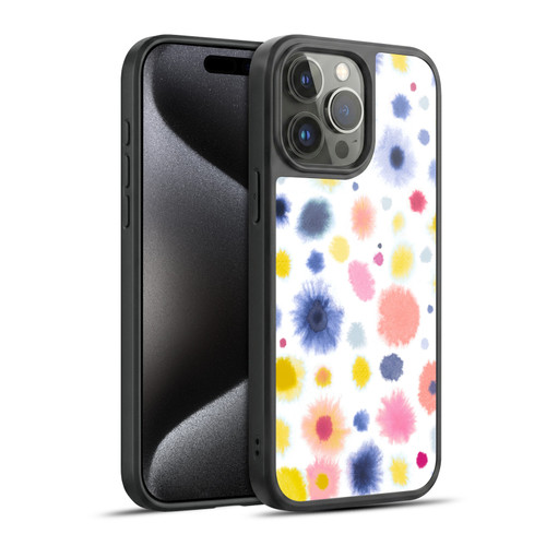 Ninola Pattern Abstract Watercolor Dots Gel Armour Case For Apple iPhone 15 Pro Max