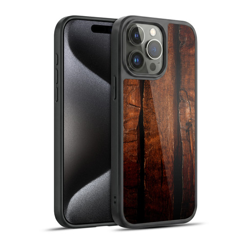 PLdesign Wood Prints Brown Rustic Ombre Gel Armour Case For Apple iPhone 15 Pro Max