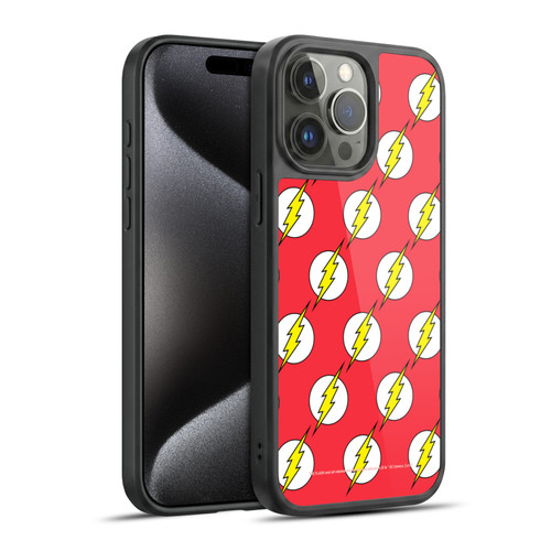 The Flash DC Comics Logo Pattern Gel Armour Case For Apple iPhone 15 Pro Max