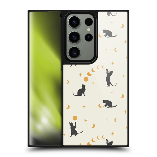 Episodic Drawing Pattern Cat And Moon Gel Armour Case For Samsung Galaxy S24 Ultra 5G