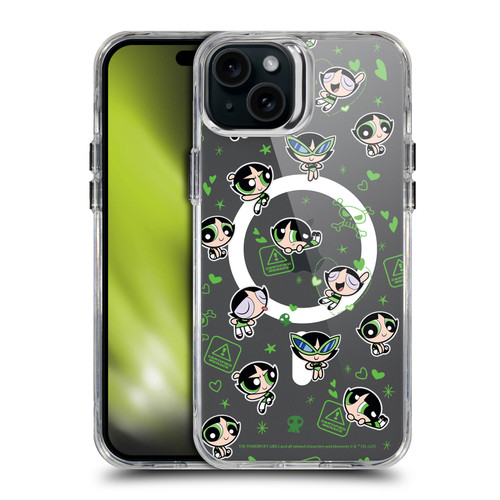 The Powerpuff Girls Character Icons Buttercup Pattern SHOCKPROOF BUMPER CASE COMPATIBLE WITH Apple iPhone 15 Plus & MAGSAFE