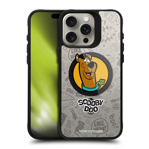 Scooby-Doo Character Art Pattern BLACK SHOCKPROOF BUMPER CASE COMPATIBLE WITH Apple iPhone 15 Pro Max & MAGSAFE