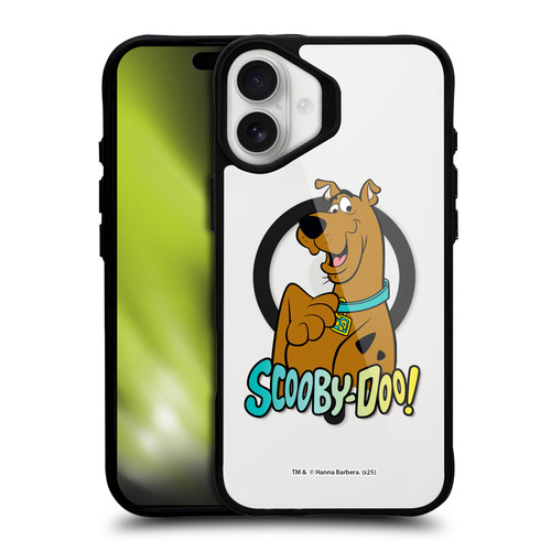 Scooby-Doo Character Art Pose BLACK SHOCKPROOF BUMPER CASE COMPATIBLE WITH Apple iPhone 16 Plus & MAGSAFE