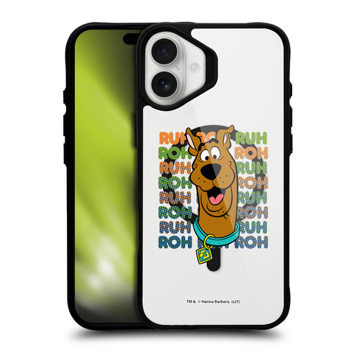 Scooby-Doo Character Art Silly BLACK SHOCKPROOF BUMPER CASE COMPATIBLE WITH Apple iPhone 16 Plus & MAGSAFE