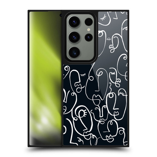 Ninola Freeform Patterns Faces Lineart Gel Armour Case For Samsung Galaxy S24 Ultra 5G