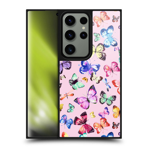 Ninola Patterns 4 Butterflies Multi Pink Gel Armour Case For Samsung Galaxy S24 Ultra 5G