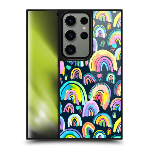 Ninola Patterns 4 New Rainbows Navy Multi Gel Armour Case For Samsung Galaxy S24 Ultra 5G