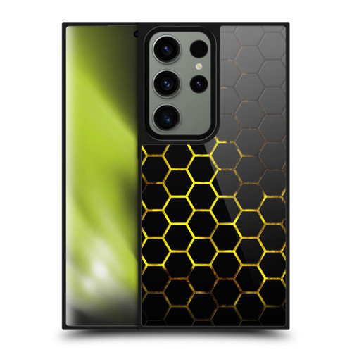 PLdesign Geometric Patterns Honeycomb Yellow Gel Armour Case For Samsung Galaxy S24 Ultra 5G